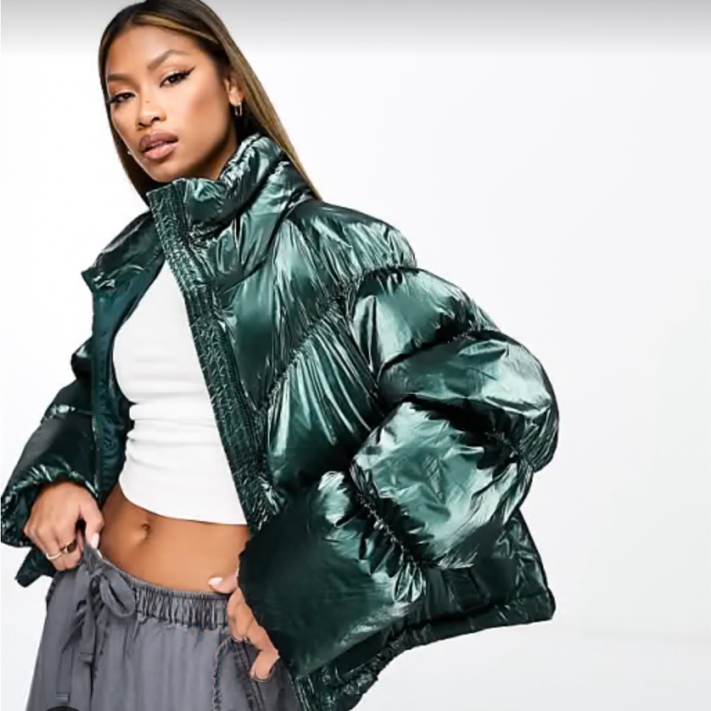 Emerald Green Puffer Jacket
